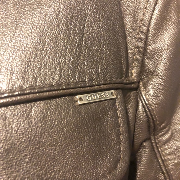 Vintage GUESS Leather Bomber Jacket - Picture 4 of 7